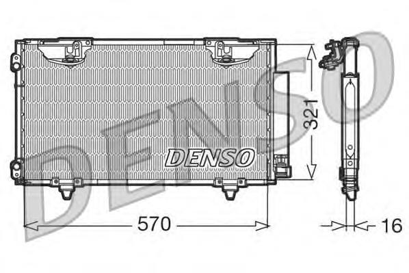 DCN50010 Denso radiador de aparelho de ar condicionado
