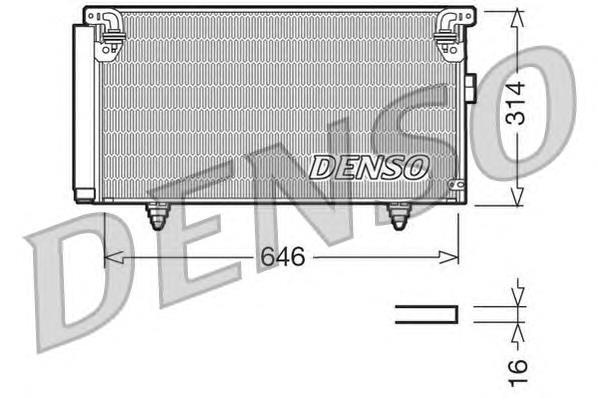 DCN36001 Denso radiador de aparelho de ar condicionado