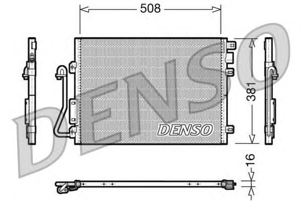 DCN37001 Denso radiador de aparelho de ar condicionado