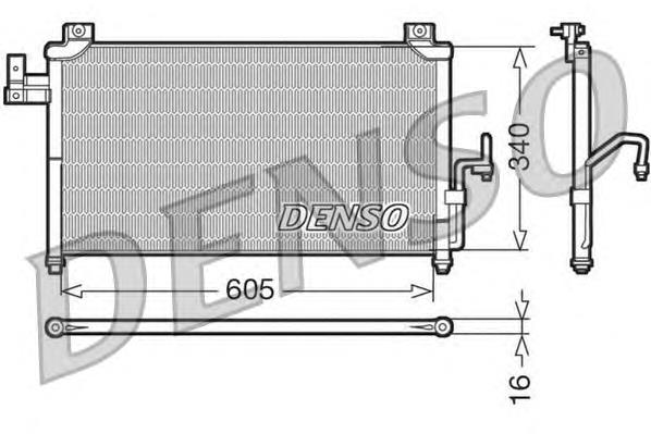 DCN44005 Denso radiador de aparelho de ar condicionado