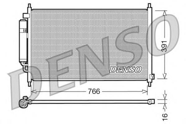 Radiador de aparelho de ar condicionado DCN40005 Denso