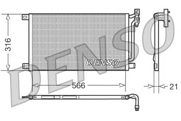 DCN05003 Denso radiador de aparelho de ar condicionado