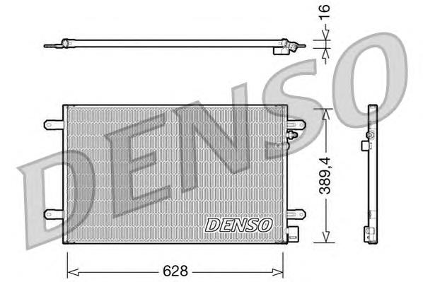 DCN02017 Denso radiador de aparelho de ar condicionado