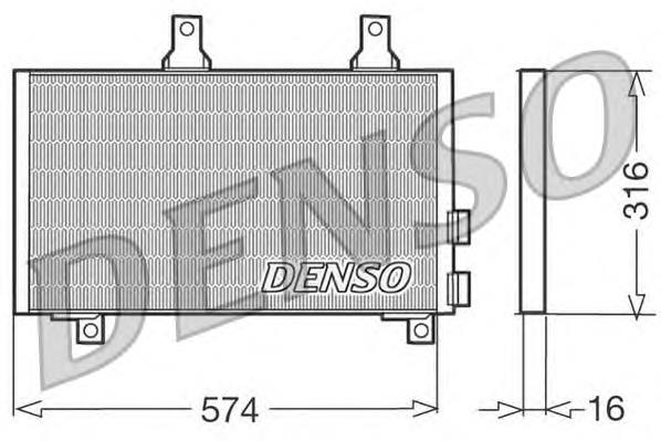 DCN01002 Denso radiador de aparelho de ar condicionado