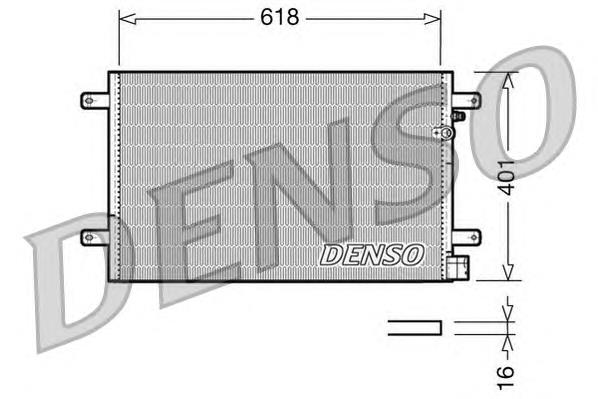 DCN02006 Denso radiador de aparelho de ar condicionado