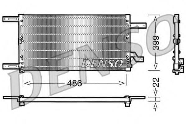 DCN01021 Denso radiador de aparelho de ar condicionado