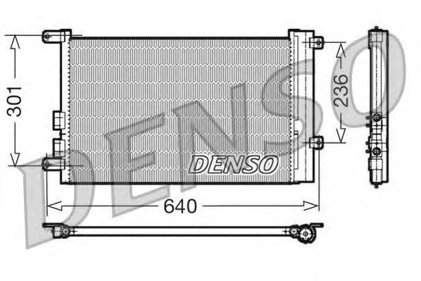 DCN01016 Denso radiador de aparelho de ar condicionado