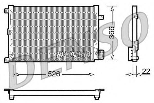 Radiador de aparelho de ar condicionado DCN01020 Denso