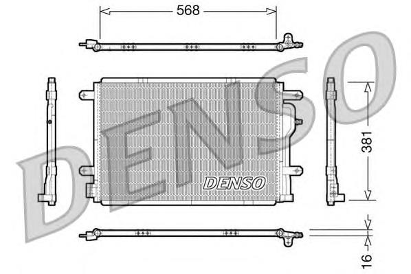 DCN02004 Denso radiador de aparelho de ar condicionado