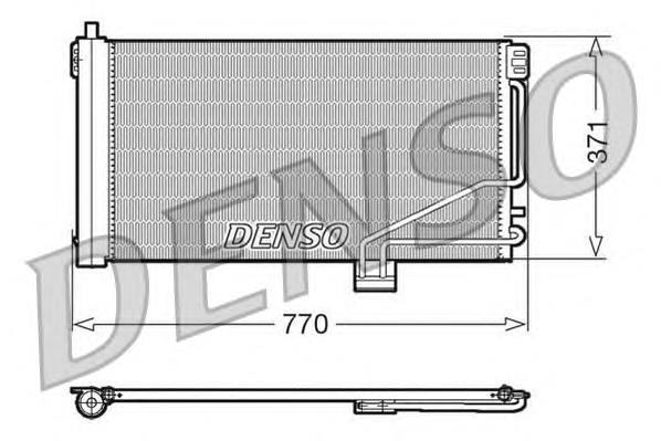 DCN17014 Denso radiador de aparelho de ar condicionado