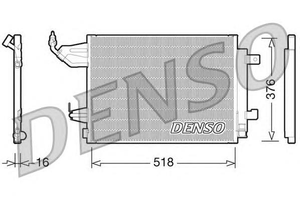 DCN16001 Denso radiador de aparelho de ar condicionado