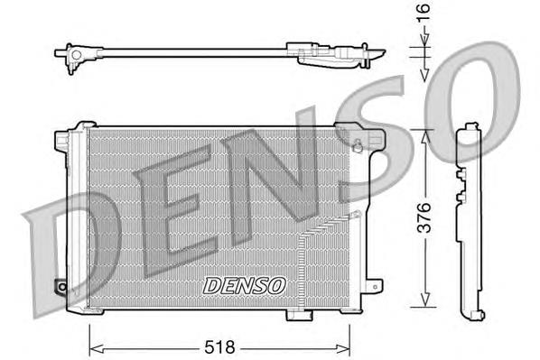 DCN17005 Denso radiador de aparelho de ar condicionado