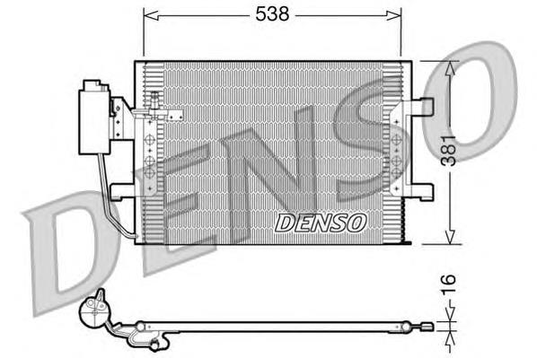 DCN17025 Denso radiador de aparelho de ar condicionado