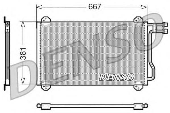 DCN17055 Denso radiador de aparelho de ar condicionado