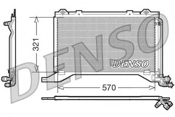 DCN17019 Denso radiador de aparelho de ar condicionado