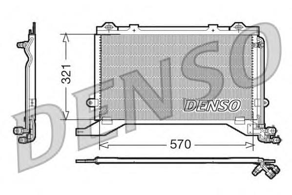 DCN17020 Denso radiador de aparelho de ar condicionado