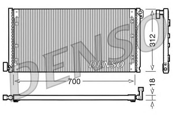 DCN12001 Denso radiador de aparelho de ar condicionado