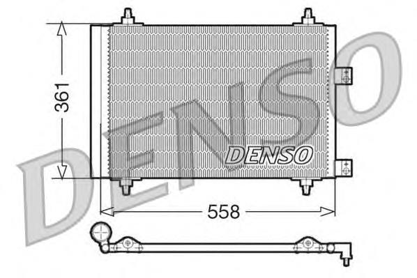 DCN21016 Denso radiador de aparelho de ar condicionado