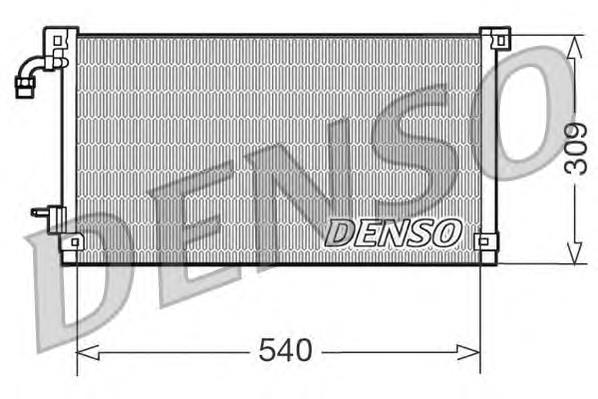 DCN21004 Denso radiador de aparelho de ar condicionado