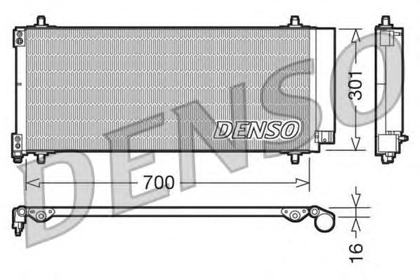 Радиатор охлаждения кондиционера Denso DCN21027