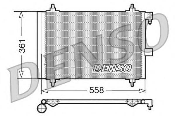 DCN21025 Denso radiador de aparelho de ar condicionado