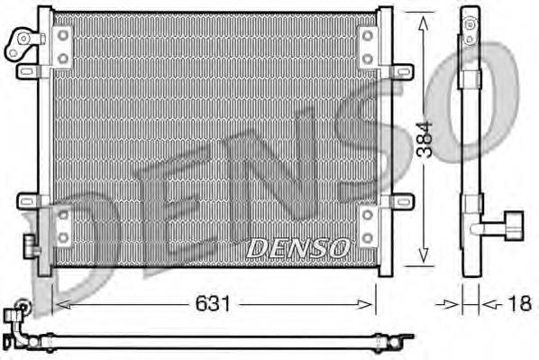 DCN23002 Denso radiador de aparelho de ar condicionado