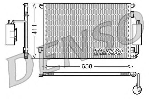 DCN20034 Denso radiador de aparelho de ar condicionado