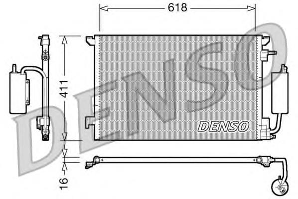 Radiador de aparelho de ar condicionado DCN20035 Denso