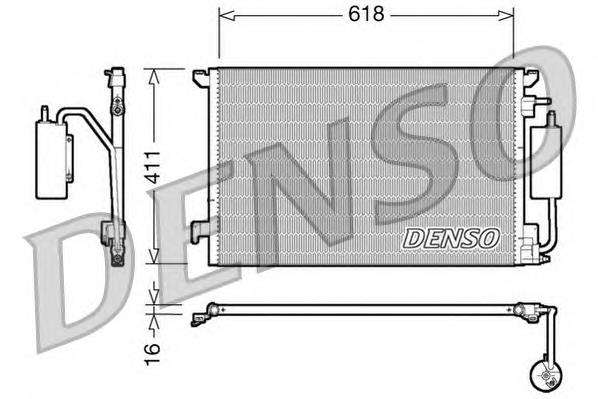 DCN20028 Denso radiador de aparelho de ar condicionado