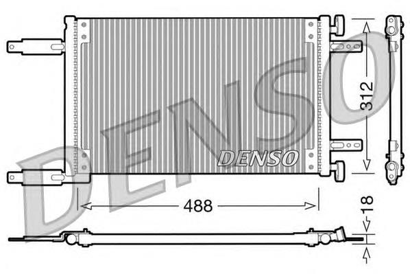 DCN09041 Denso radiador de aparelho de ar condicionado