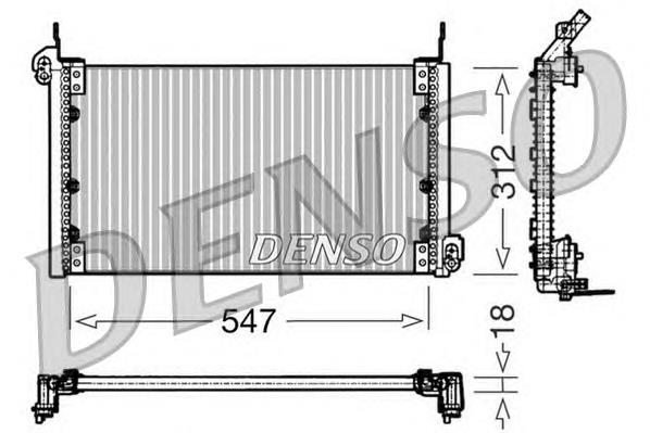 Radiador de aparelho de ar condicionado DCN09080 Denso