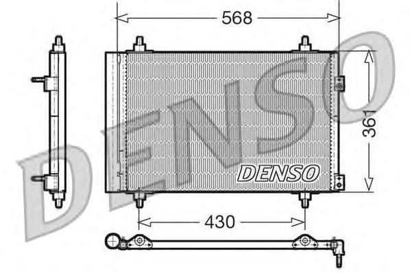 DCN07008 Denso radiador de aparelho de ar condicionado