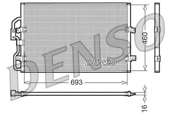 DCN07040 Denso radiador de aparelho de ar condicionado