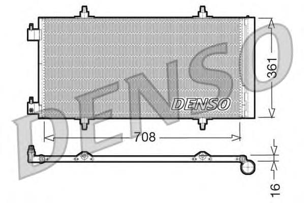 DCN07011 Denso radiador de aparelho de ar condicionado