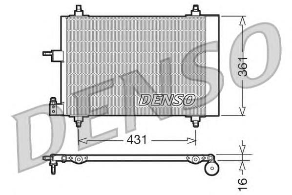 DCN07009 Denso radiador de aparelho de ar condicionado