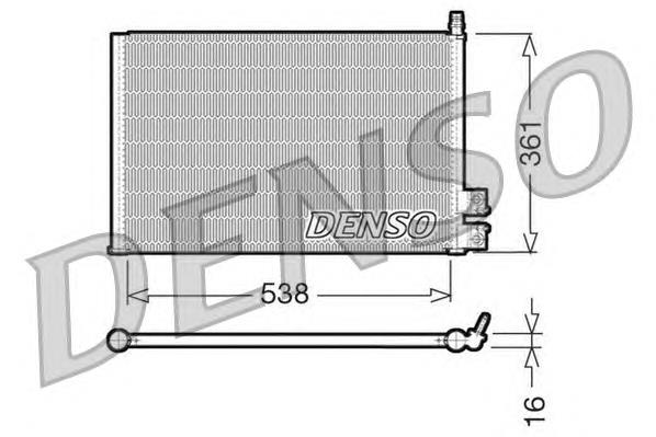 DCN10021 Denso radiador de aparelho de ar condicionado