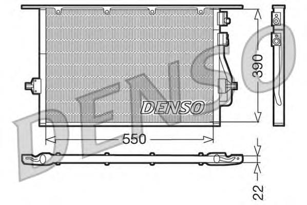 DCN10014 Denso radiador de aparelho de ar condicionado