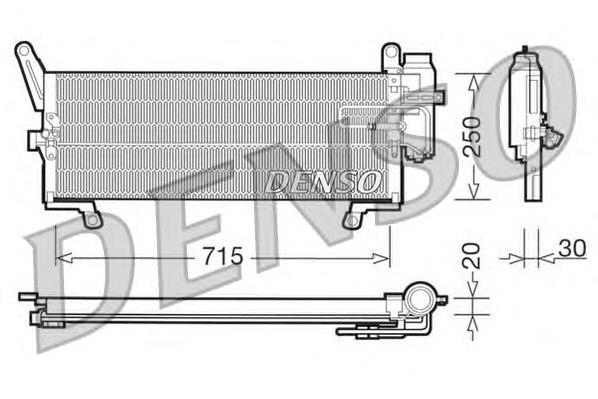 Radiador de aparelho de ar condicionado DCN09095 Denso