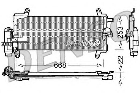 Radiador de aparelho de ar condicionado DCN09093 Denso