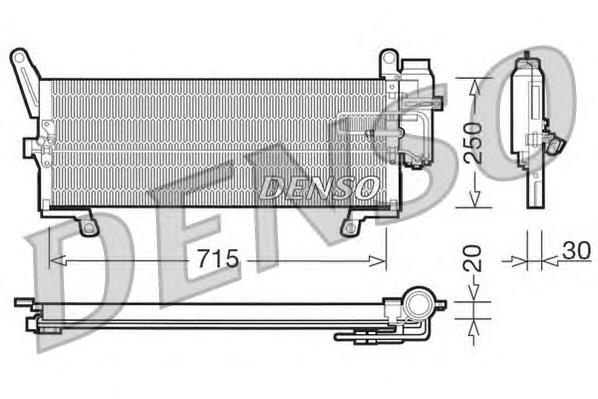 Radiador de aparelho de ar condicionado DCN09094 Denso