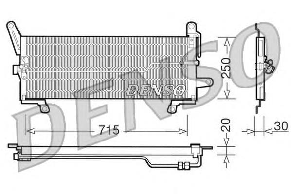 Radiador de aparelho de ar condicionado DCN09097 Denso