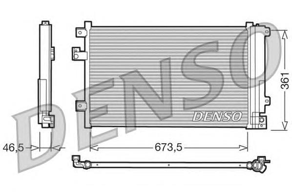 Radiador de aparelho de ar condicionado DCN09084 Denso