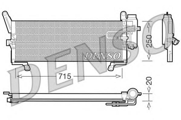 DCN09091 Denso radiador de aparelho de ar condicionado