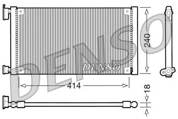 DCN09120 Denso radiador de aparelho de ar condicionado