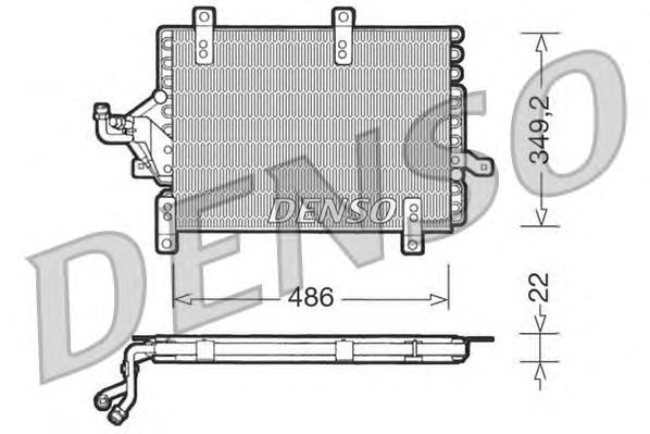 Radiador de aparelho de ar condicionado DCN09141 Denso