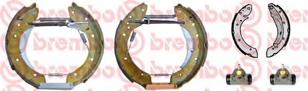 Sapatas do freio traseiras de tambor K68062 Brembo