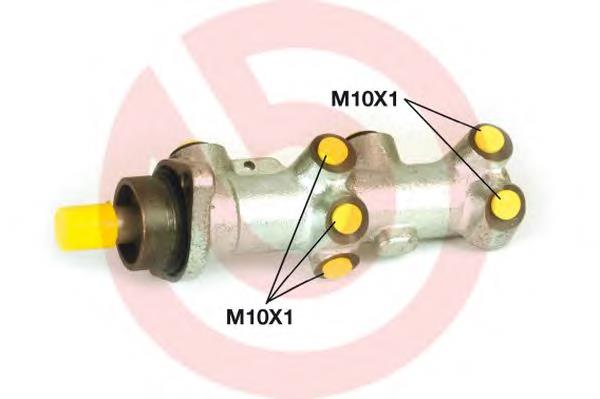 M61114 Brembo cilindro traseiro do freio de rodas de trabalho