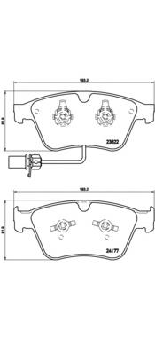 P05003 Brembo sapatas do freio dianteiras de disco