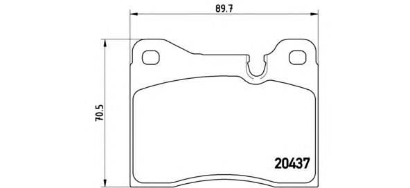 Sapatas do freio dianteiras de disco P06003 Brembo