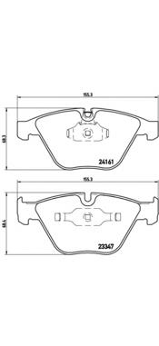 P 06 045 Brembo sapatas do freio dianteiras de disco